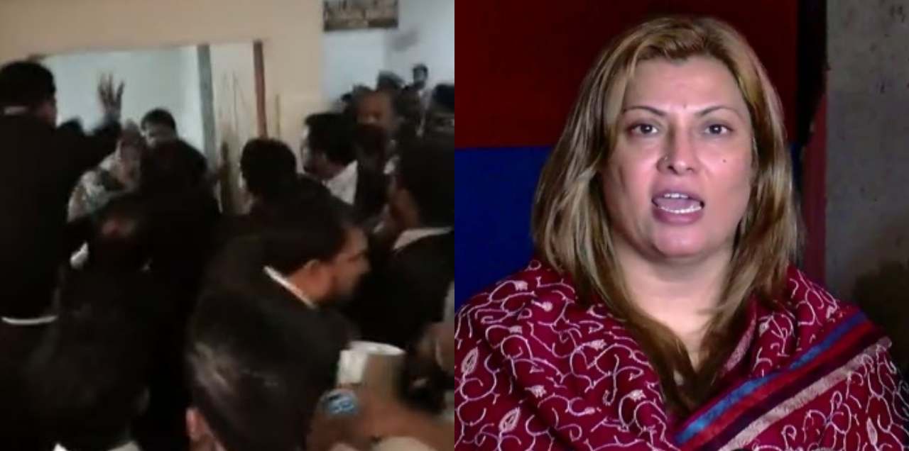 lawyers assaulting woman court