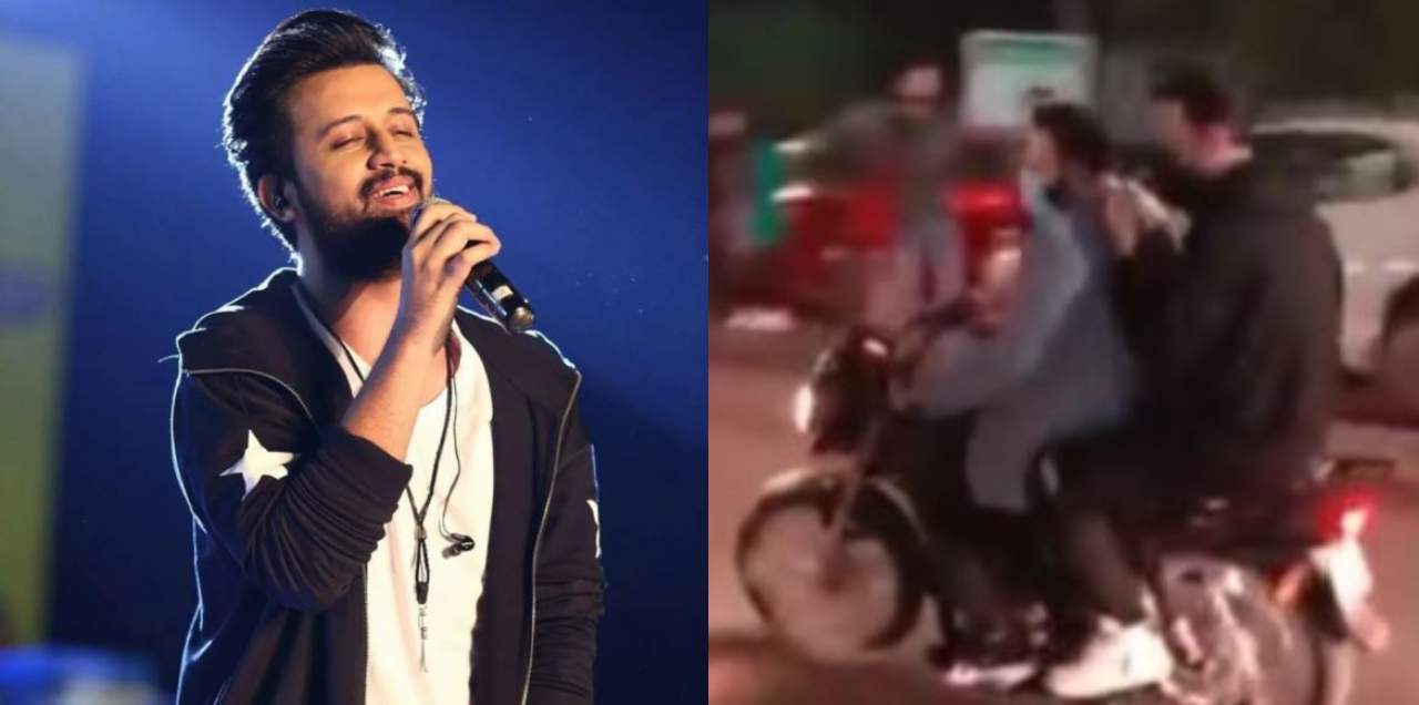 Atif Aslam on motorbike