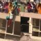 Woman Hangs Son saree