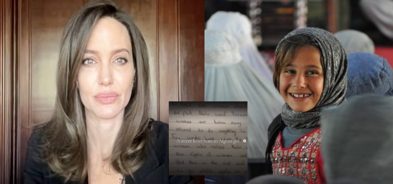 Angelina Jolie shares afghan girl letter