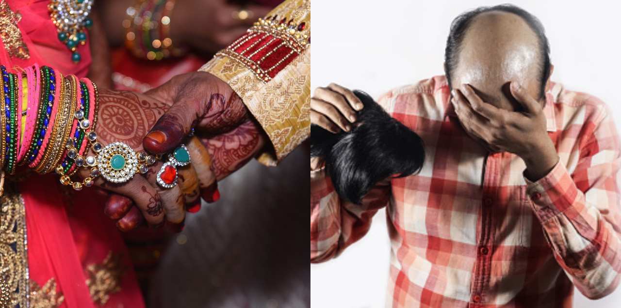 bald groom rejected