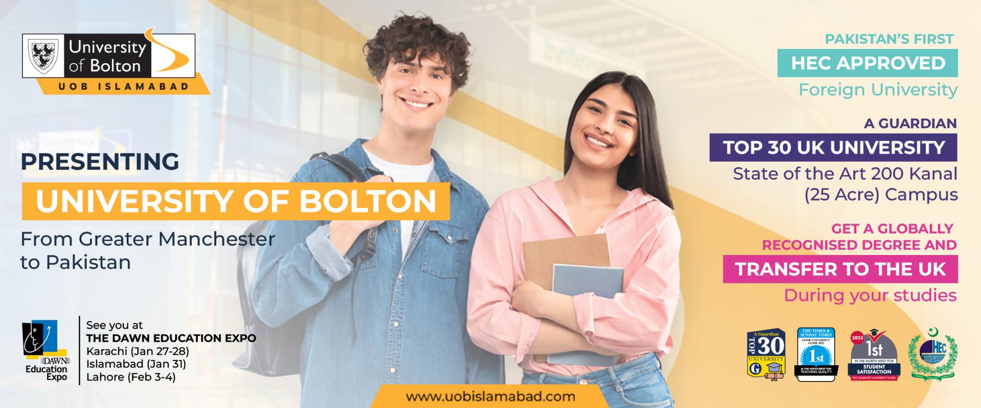 University of Bolton Islamabad, Pakistan's first HEC-approved foreign university