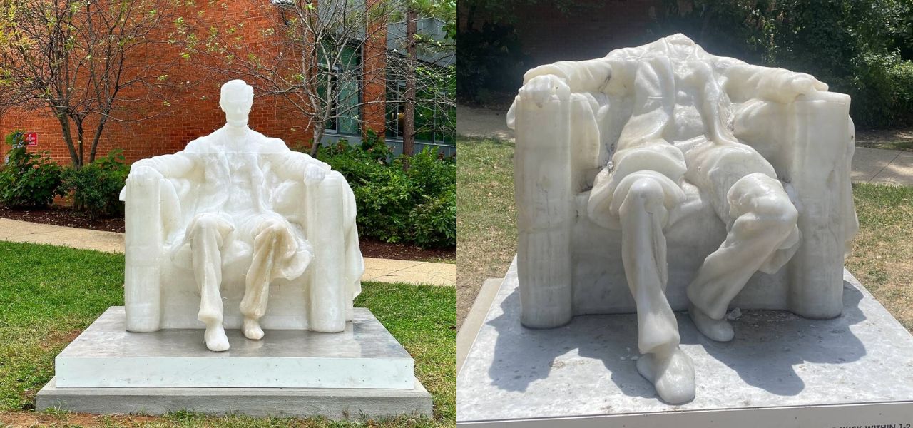 Abraham Lincoln's Wax Statue in Washington DC Melts Down Due to Heat